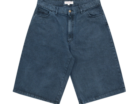 Yardsale  - Phantasy Denim Shorts - OverDyed Blue Black Online Sale