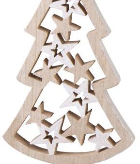 Standdeko - Tannenbaum - aus Holz - 12,5 x 5 x 30 cm For Cheap