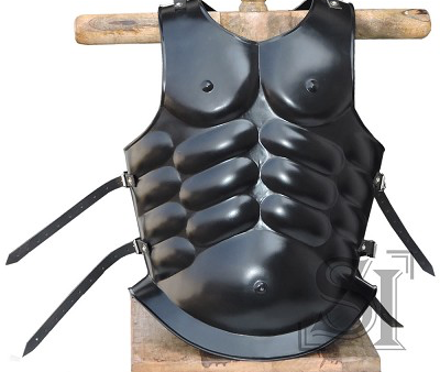 Medieval Roman Greek Muscle Body Armor Black For Cheap