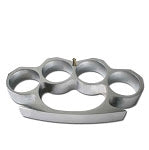 Self Defense Heavy Silver Metal Buckle Knuckles, Paperweight Online now