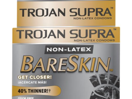 Trojan Supra Ultra-Thin Polyurethane Condoms - Box of 3 For Sale