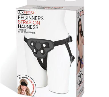 Lux Fetish Beginners Strap On Harness - Black Hot on Sale