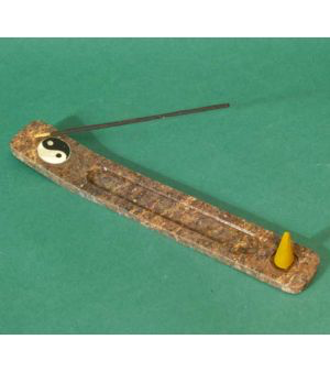 Stone Incense Ash Catcher with Yin Yang Symbol For Sale