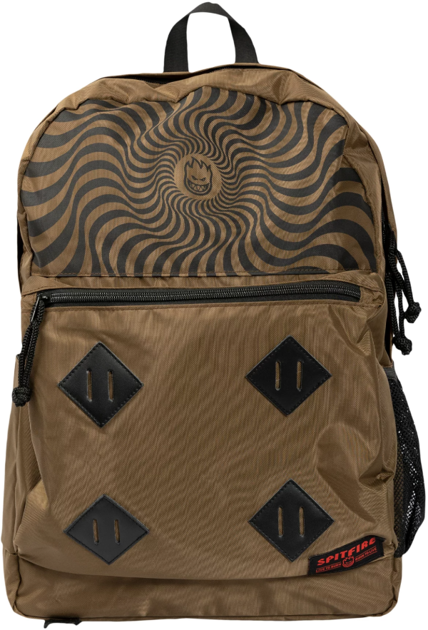 Spitfire Wheels - Bighead Swirl Backpack - Black   Brown on Sale