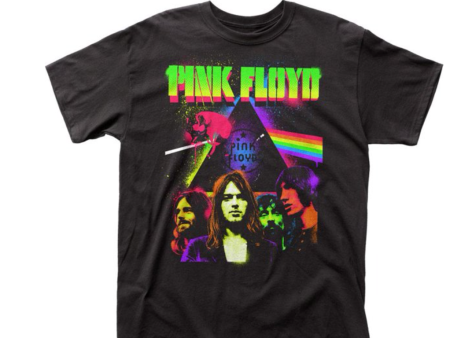 Pink Floyd Neon Splatter Fitted Jersey T-Shirt Sale