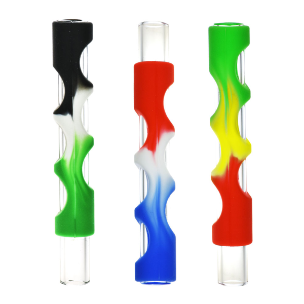 Silicone Covered Glass Insert Chillum - 4  Hot on Sale