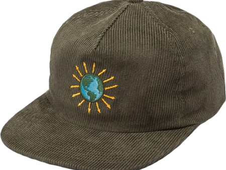 Uma Skateboards - Corduroy Earth Snapback Hat - Olive Green For Sale