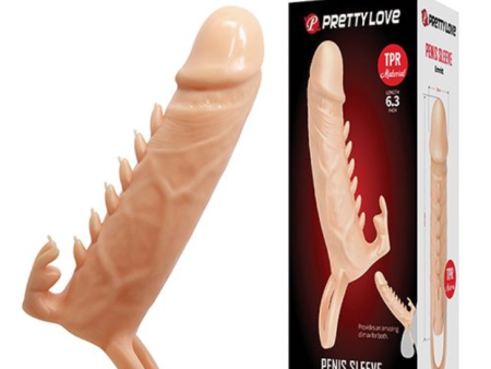 Pretty Love Emmitt 6.3  Penis Sleeve - Ivory Cheap