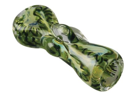 2.5  Wide Ends Latty Swirl Glass Chillum Sale