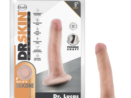 Blush Dr. Skin Silicone Dr. Lucas 5.5  Dildo - Vanilla For Discount