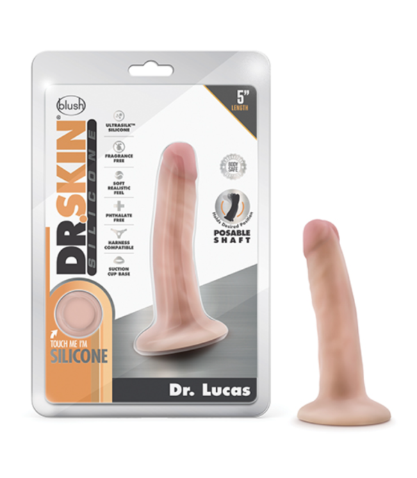 Blush Dr. Skin Silicone Dr. Lucas 5.5  Dildo - Vanilla For Discount