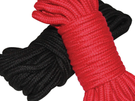 Plesur Cotton Shibari Bondage Rope 2 Pack - Black Red Hot on Sale