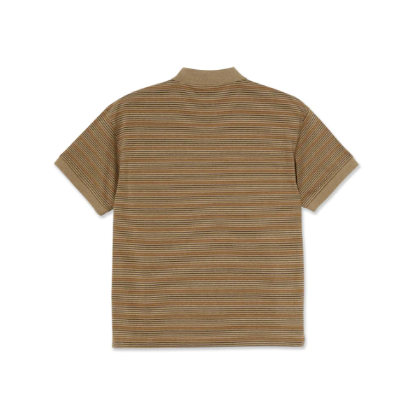 Polar Skate Co - Stripe Polo T-Shirt - Camel - XL Fashion