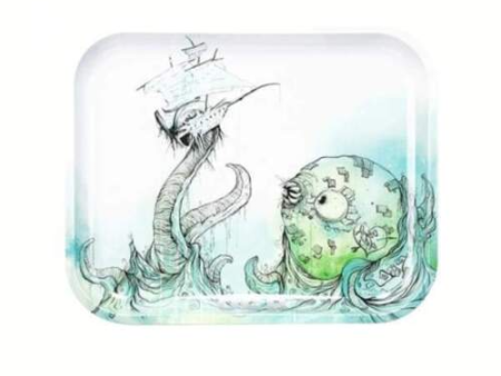 OCB Rolling Tray - Sean Dietrech Series - Sea Monster on Sale