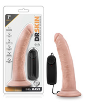 Blush Dr. Skin Dr. Dave 7  Cock w Suction Cup - Vanilla For Sale