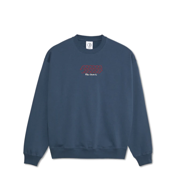 Polar Skate Co - Dave Crewneck | Faces -  Grey Blue Discount