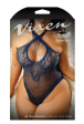 Vixen All I Ever Wanted Strappy Stretch Lace Teddy Navy QN (Queen Size) Online