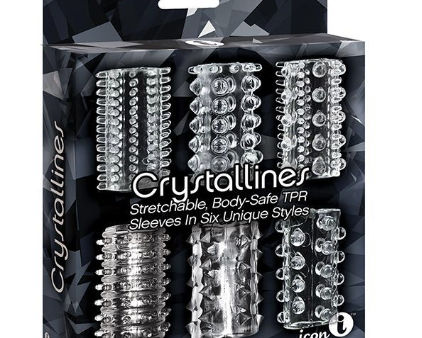 The 9 s Crystalline TPR Cock Sleeve 6 Pack - Clear Online now