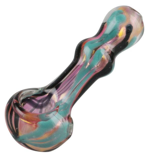 Gold Fumed Inside Out Hand Pipe - 4  Online Sale