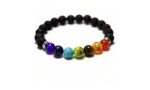 Rainbow Lava Stone Chakra Bracelet Online Hot Sale