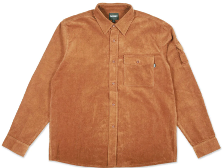 Theories Corduroy - Winston Utility Button Up Shirt - Rum For Discount