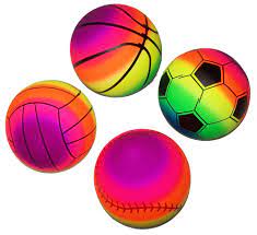 Rainbow 9 Inch Assorted Sports Balls Online now