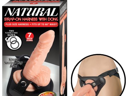 NATURAL STRAP-ON HARNESS WITH DONG on Sale