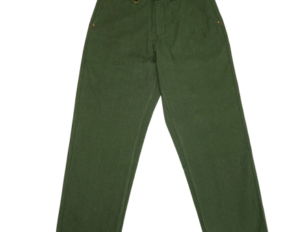 Theories - Herringbone Hunting Trousers Pants - Dark Green Online Sale