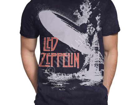 Led Zeppelin Exploding Zeppelin Tie-Dye T-Shirt For Sale