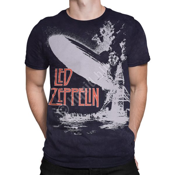 Led Zeppelin Exploding Zeppelin Tie-Dye T-Shirt For Sale