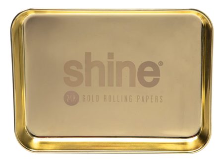 Shine Gold Rolling Tray - 9.25  x 7  Online now