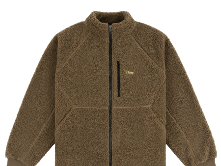 Dime - Khaki Brown Polar Fleece Jacket Fashion