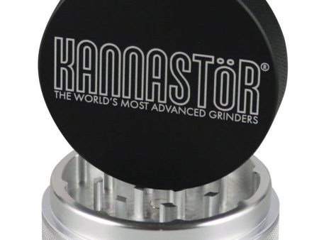 Kannastor 2pc Grinder - 2.2    Black   Silver Online Sale