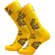 Psockadelic - Mushroom Crew Socks - Yellow Online Hot Sale