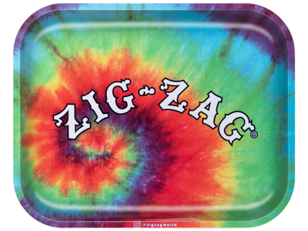 Zig Zag Large Metal Rolling Tray | Tie-Dye | 13  x 11  Online Sale