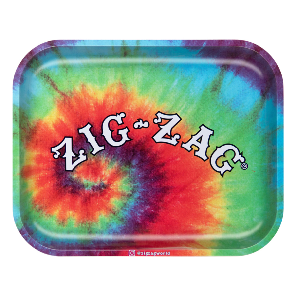 Zig Zag Large Metal Rolling Tray | Tie-Dye | 13  x 11  Online Sale