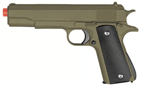 Full Metal 1911 (330 FPS) OD Green Black Grips AIRSOFT Gun Pistol New In Box 330 FPS Discount