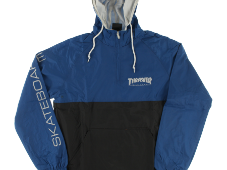 Thrasher Mag Logo Hooded Anorak - Navy Blue Grey Fashion