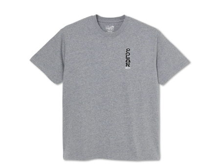 Polar Skate Co - Vertical Logo T-Shirt - Heather Grey Online now