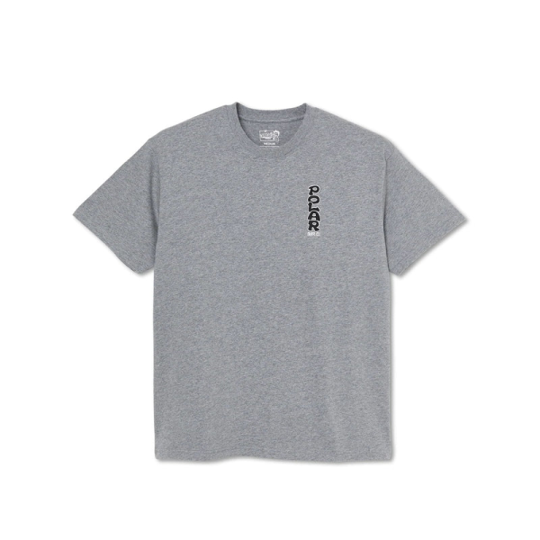 Polar Skate Co - Vertical Logo T-Shirt - Heather Grey Online now