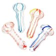 Sada Color Striped Clear Glass Hand Pipe Fashion