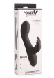 Curve Toys Power Bunnies Cuddles 10x Silicone Rabbit Vibrator - Black on Sale