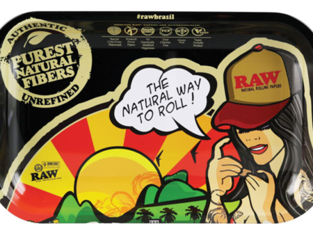 Raw Rolling Tray Brazil Girl - 11  x 7    Small Sale