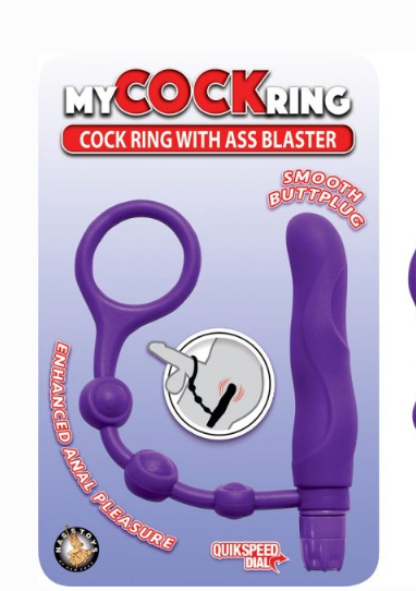 My Cockring With Ass Blaster-Purple Supply