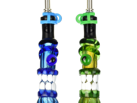 Trippy Face Dab Straw w  Ti Tip | 5  | 10mm F | Colors Vary on Sale