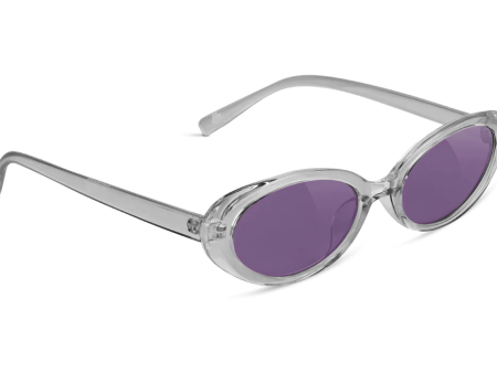 Glassy Sunglasses - Stanton Polarized - Clear w  Purple For Sale