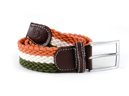 Magenta Skateboards - Tri Braided Belt - Khaki Natural Rust Sale