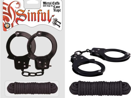 Sinful Metal Cuffs With Keys & Love Rope Sale