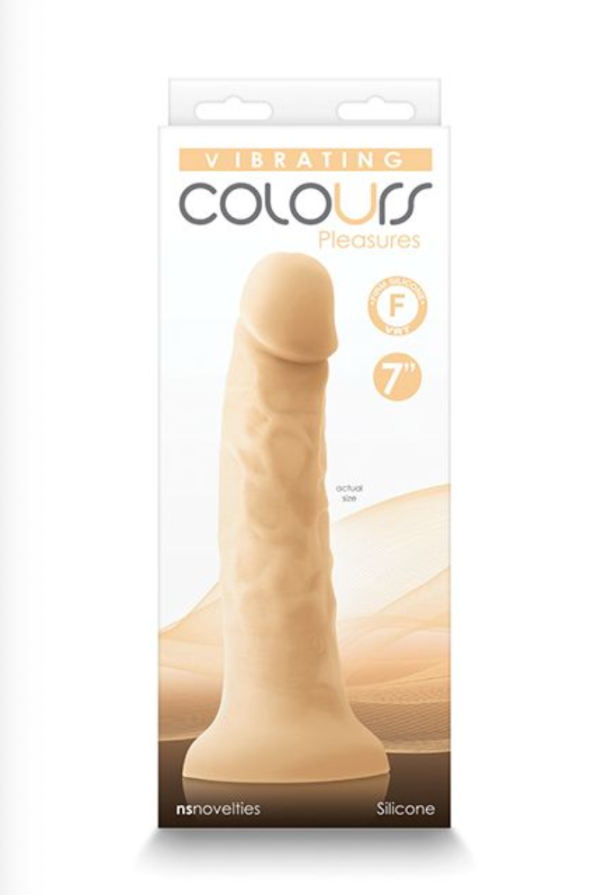 Colours Pleasures 7  Vibrating Dong - White Online