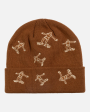 Thrasher - Gonz Embroidered Beanie - Chocolate Brown   White Stitch Hot on Sale